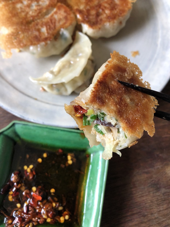 キャベツとおからの焼き餃子