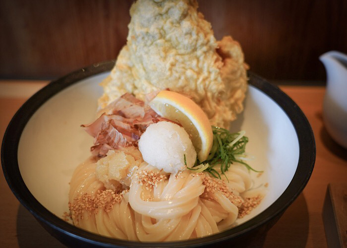 イカヅチうどん 京都 かしわ天おろしぶっかけうどん