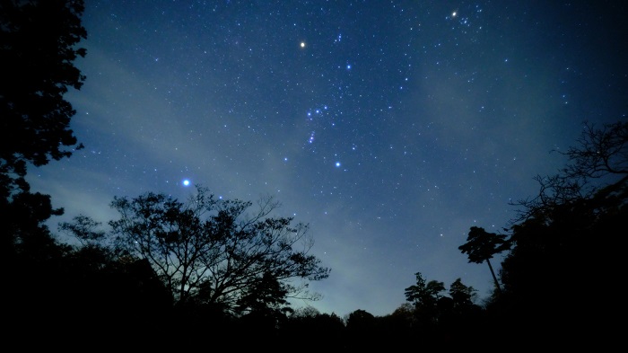 夜空 オリオン座